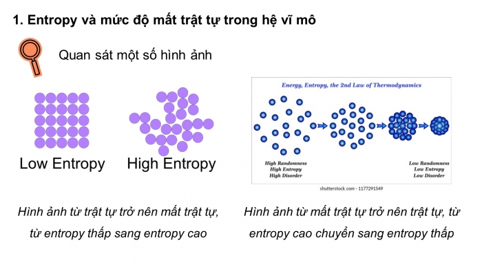 Giáo án điện tử chuyên đề Hoá học 10 chân trời Bài 4: Entropy và biến thiên năng lượng tự do Gibbs