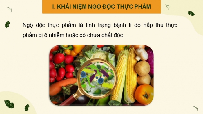 Giáo án điện tử chuyên đề Sinh học 11 chân trời Bài 11: Ngộ độc thực phẩm