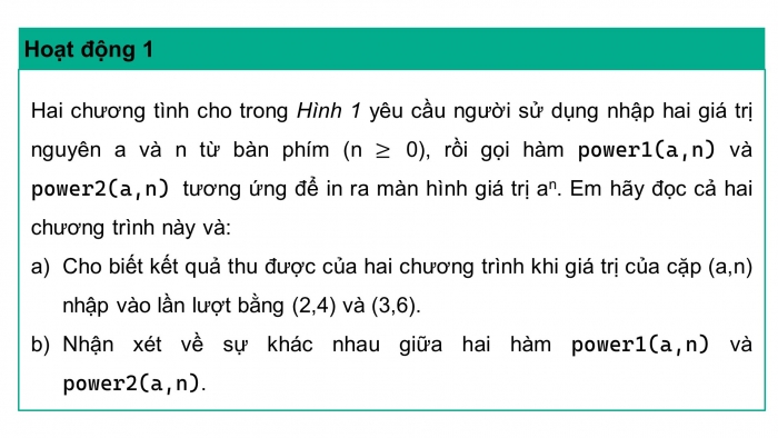 Giáo án điện tử chuyên đề Khoa học máy tính 11 cánh diều Bài 2: Thuật toán đệ quy