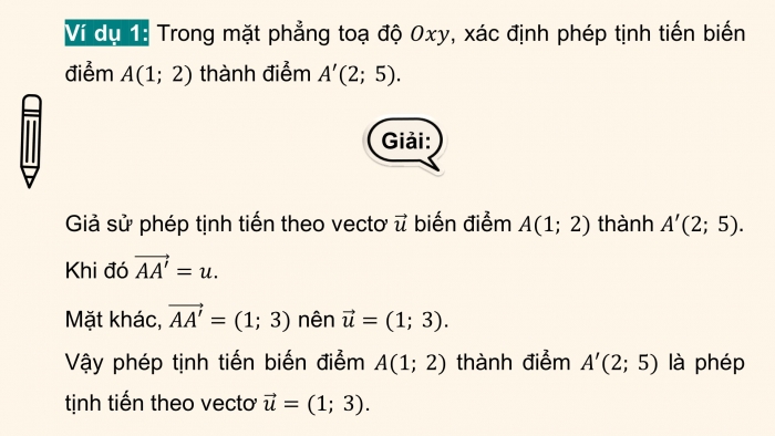 Giáo án điện tử chuyên đề Toán 11 kết nối Bài 2: Phép tịnh tiến