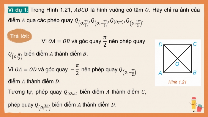 Giáo án điện tử chuyên đề Toán 11 kết nối Bài 4: Phép quay và phép đối xứng tâm