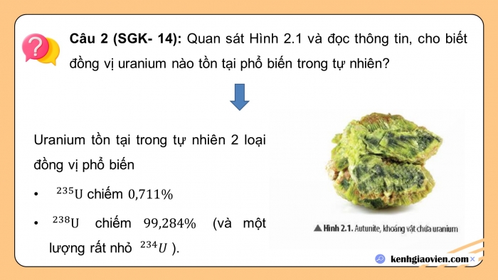 Giáo án điện tử chuyên đề Hoá học 10 chân trời Bài 2: Phản ứng hạt nhân