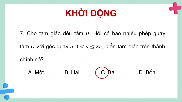 Giáo án điện tử chuyên đề Toán 11 chân trời Bài tập cuối CĐ 1