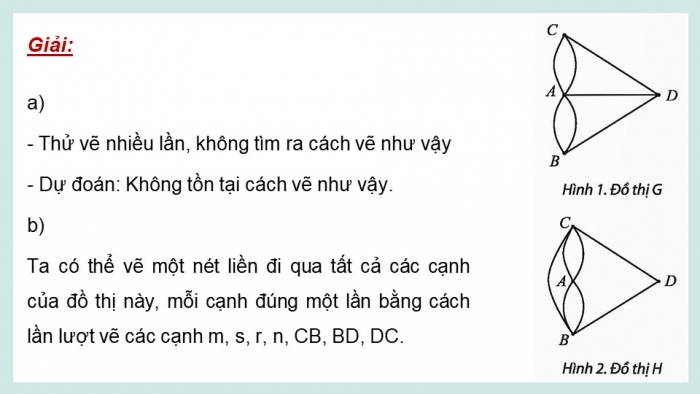 Giáo án điện tử chuyên đề Toán 11 chân trời Bài 2: Đường đi Euler và đường đi Hamilton