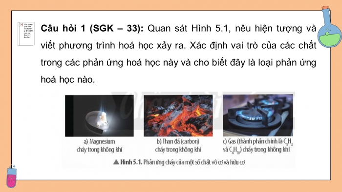 Giáo án điện tử chuyên đề Hoá học 10 chân trời Bài 5: Sơ lược về phản ứng cháy và nổ