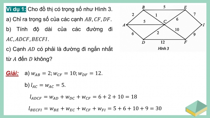 Giáo án điện tử chuyên đề Toán 11 chân trời Bài 3: Bài toán tìm đường đi ngắn nhất