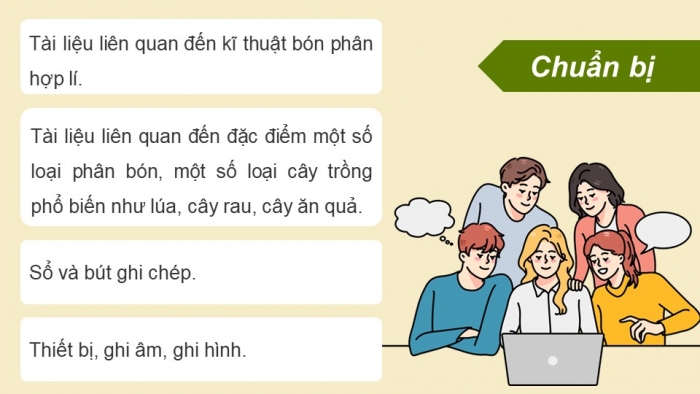 Giáo án điện tử chuyên đề Sinh học 11 cánh diều Bài 3: Dự án điều tra sử dụng phân bón ở địa phương. Thực hành trồng cây với các kĩ thuật bón phân phù hợp