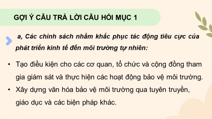 Giáo án điện tử chuyên đề Kinh tế pháp luật 11 cánh diều Bài 2: Một số chính sách và biện pháp nhằm khắc phục, hạn chế tác động tiêu cực của phát triển kinh tế đến môi trường tự nhiên