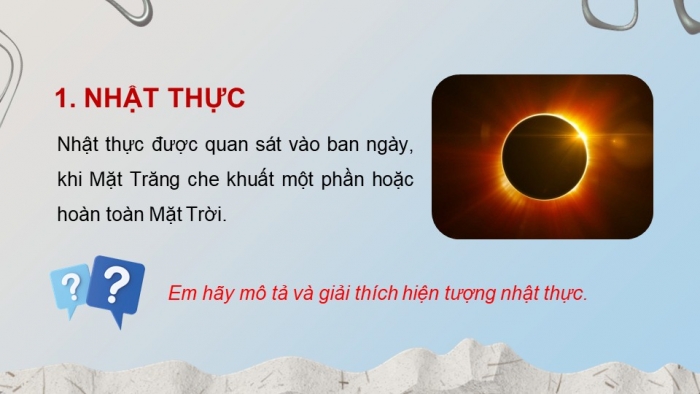 Giáo án điện tử chuyên đề Vật lí 10 cánh diều Bài 3: Nhật thực, nguyệt thực và thuỷ triều