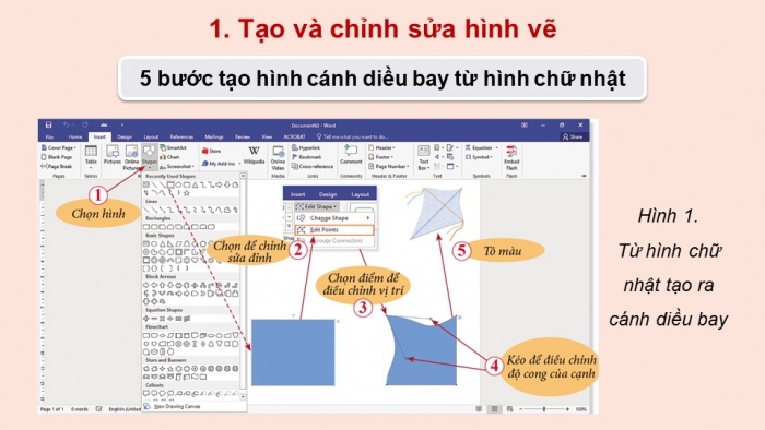 Giáo án điện tử chuyên đề Tin học ứng dụng 10 cánh diều Bài 3: Vẽ hình và tạo hộp văn bản