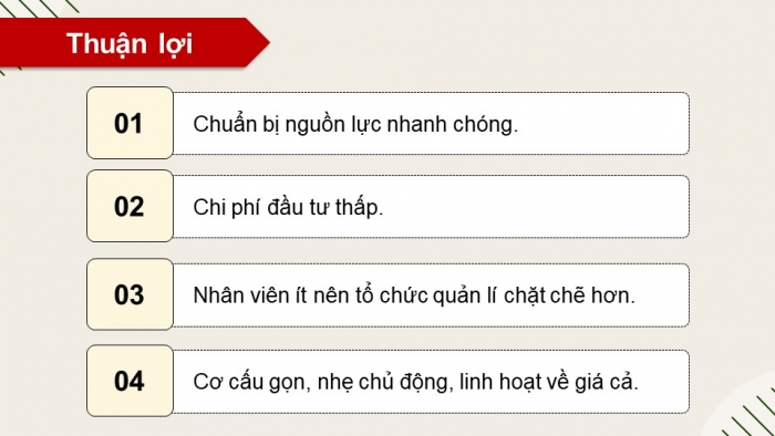 Giáo án điện tử chuyên đề Kinh tế pháp luật 10 cánh diều Bài 6: Những thuận lợi, khó khăn của doanh nghiệp nhỏ