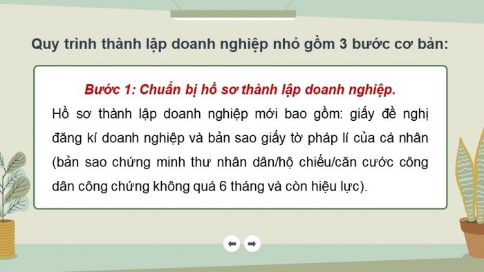 Giáo án điện tử chuyên đề Kinh tế pháp luật 10 cánh diều Bài 7: Quy trình tổ chức, hoạt động của doanh nghiệp nhỏ