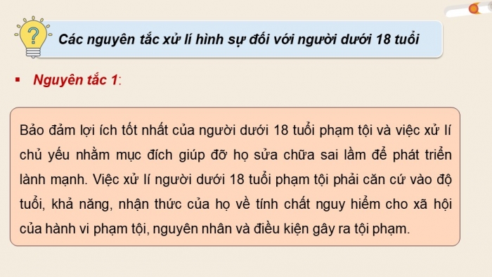 Giáo án điện tử chuyên đề Kinh tế pháp luật 10 cánh diều Bài 10: Pháp luật hình sự về người chưa thành niên