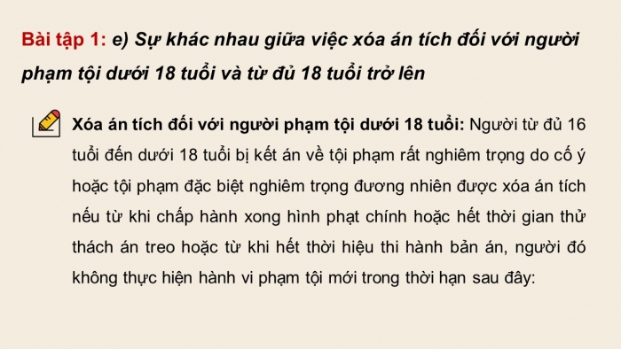 Giáo án điện tử chuyên đề Kinh tế pháp luật 10 cánh diều Bài 10: Pháp luật hình sự về người chưa thành niên (P2)