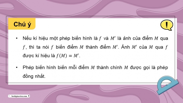 Giáo án điện tử chuyên đề Toán 11 kết nối Bài 1: Phép biến hình