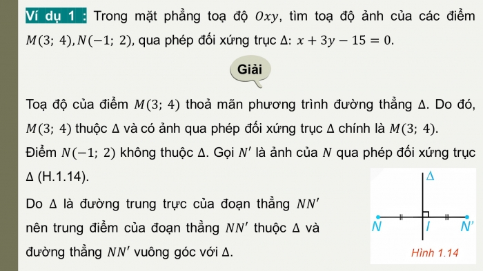 Giáo án điện tử chuyên đề Toán 11 kết nối Bài 3: Phép đối xứng trục