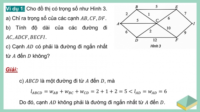 Giáo án điện tử chuyên đề Toán 11 chân trời Bài 3: Bài toán tìm đường đi ngắn nhất