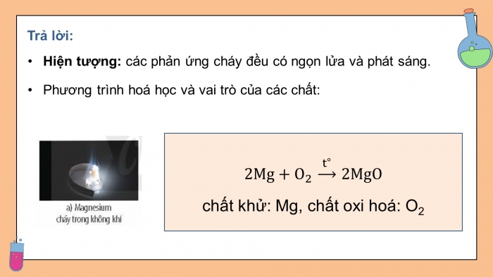 Giáo án điện tử chuyên đề Hoá học 10 chân trời Bài 5: Sơ lược về phản ứng cháy và nổ