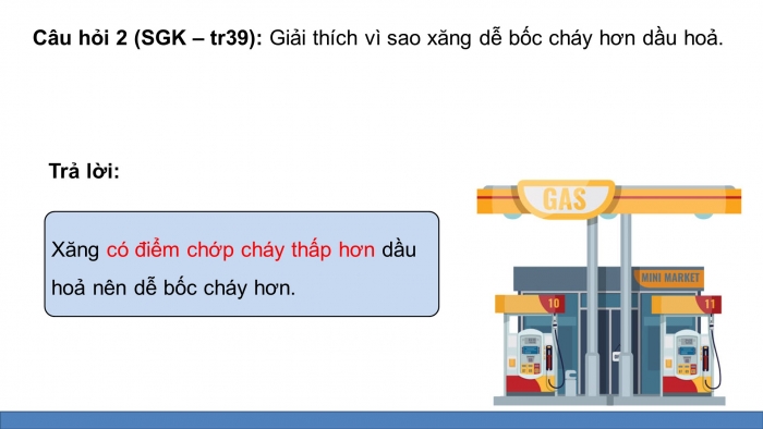 Giáo án điện tử chuyên đề Hoá học 10 chân trời Bài 6: Điểm chớp cháy, nhiệt độ tự bốc cháy và nhiệt độ cháy