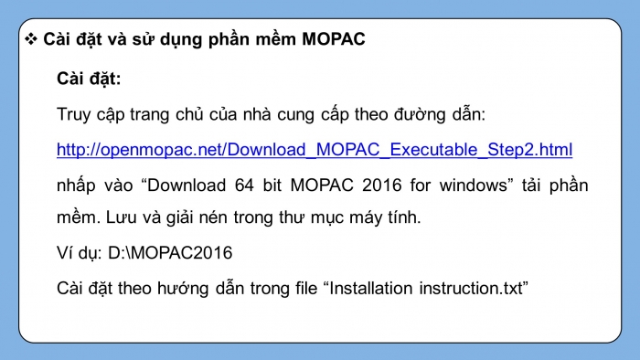 Giáo án điện tử chuyên đề Hoá học 10 chân trời Bài 10: Tính tham số cấu trúc và năng lượng