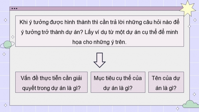 Giáo án điện tử chuyên đề Công nghệ cơ khí 11 cánh diều Bài 2: Hình thành ý tưởng và lập kế hoạch nghiên cứu dự án thuộc lĩnh vực kĩ thuật cơ khí