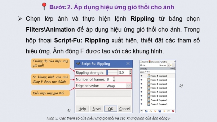 Giáo án điện tử chuyên đề Tin học ứng dụng 11 cánh diều Bài 3: Tạo ảnh động từ hiệu ứng gió thổi