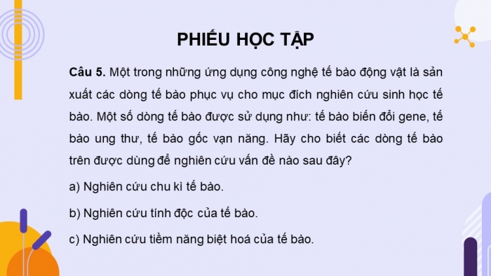 Giáo án điện tử chuyên đề Sinh học 10 chân trời Ôn tập CĐ 1