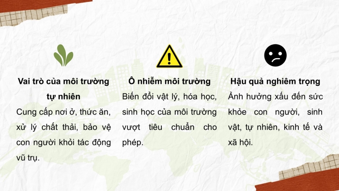 Giáo án điện tử chuyên đề Vật lí 10 cánh diều Bài 1: Sự cần thiết phải bảo vệ môi trường