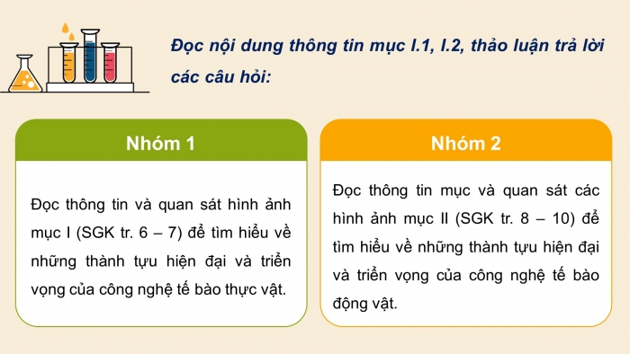 Giáo án điện tử chuyên đề Sinh học 10 cánh diều Bài 1: Thành tựu hiện đại của công nghệ tế bào