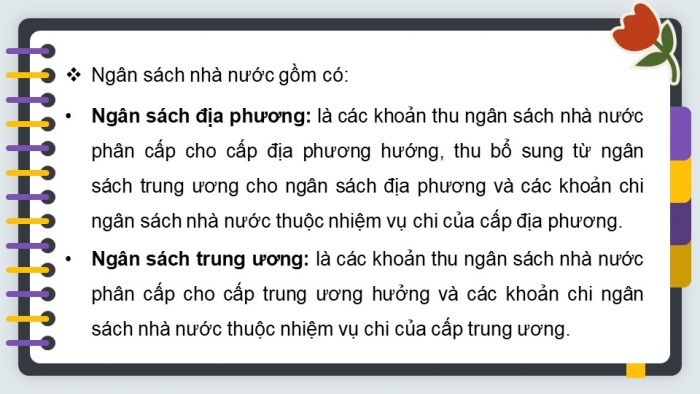 Giáo án điện tử kinh tế và pháp luật 10 chân trời bài 6: Ngân sách nhà nước và thực hiện pháp luật về ngân sách
