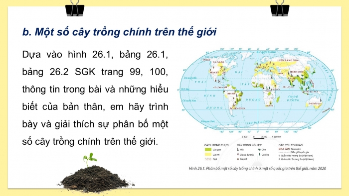 Giáo án điện tử địa lí 10 chân trời bài 26: Địa lí ngành nông nghiệp, lâm nghiệp, thủy sản