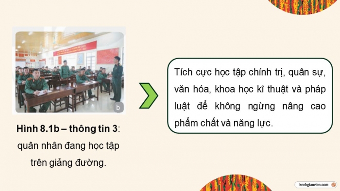 Giáo án điện tử Quốc phòng an ninh 10 kết nối Bài 8: Một số nội dung Điều lệnh Quản lí bộ đội và Điều lệnh Công an nhân dân