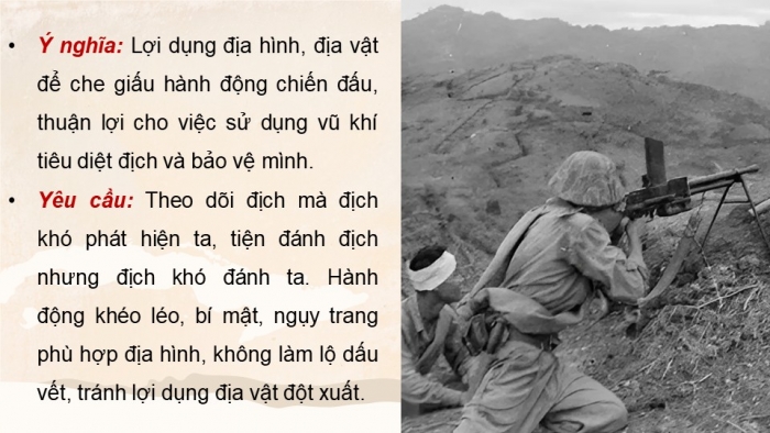 Giáo án điện tử Quốc phòng an ninh 11 kết nối Bài 8: Lợi dụng địa hình, địa vật