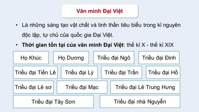 Giáo án điện tử Lịch sử 10 cánh diều Bài 12: Cơ sở hình thành và quá trình phát triển của văn minh Đại Việt