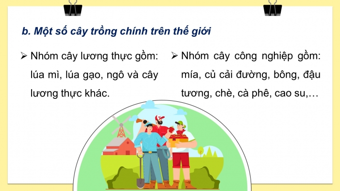 Giáo án điện tử địa lí 10 chân trời bài 26: Địa lí ngành nông nghiệp, lâm nghiệp, thủy sản