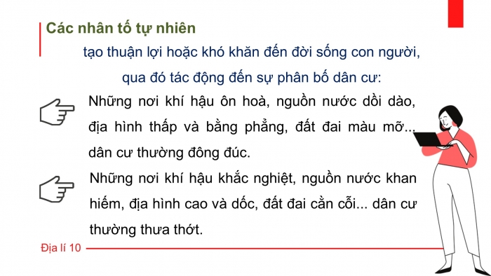 Giáo án điện tử địa lí 10 chân trời bài 21:Phân bố dân cư và đô thị hóa