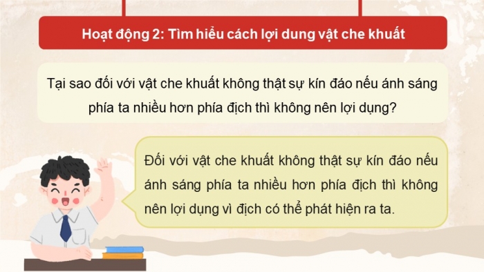 Giáo án điện tử Quốc phòng an ninh 11 kết nối Bài 8: Lợi dụng địa hình, địa vật