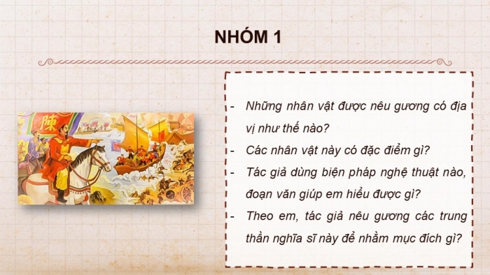 Giáo án powerpoint dạy thêm Ngữ văn 8 cánh diều Bài 5 VB 1: Hịch tướng sĩ