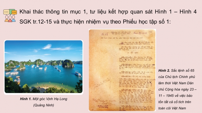 Giáo án điện tử Lịch sử 10 cánh diều Bài 3: Sử học với công tác bảo tồn và phát huy giá trị di sản văn hoá, di sản thiên nhiên và phát triển du lịch