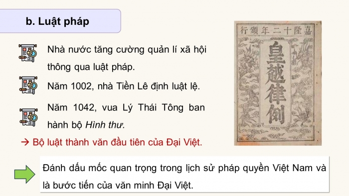Giáo án điện tử Lịch sử 10 cánh diều Bài 13: Một số thành tựu của văn minh Đại Việt (P1)