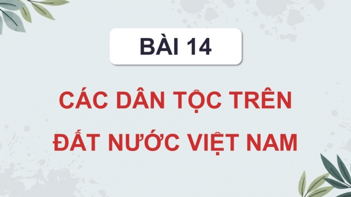 Giáo án điện tử Lịch sử 10 cánh diều Bài 14: Các dân tộc trên đất nước Việt Nam (P2)