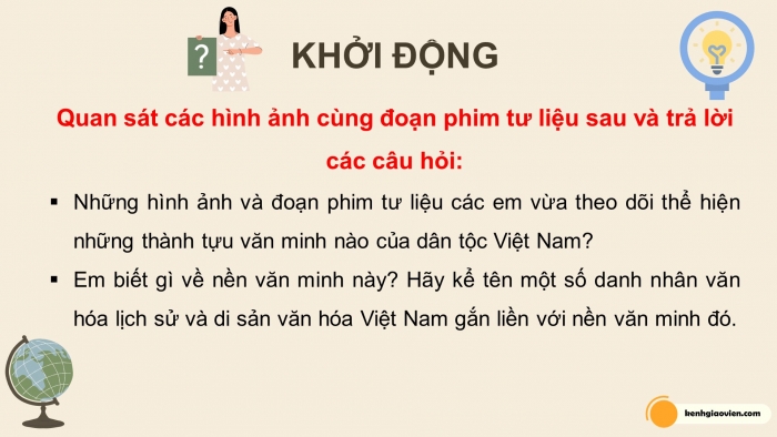 Giáo án điện tử Lịch sử 10 cánh diều Thực hành Chủ đề 6
