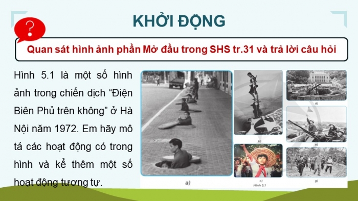Giáo án điện tử Quốc phòng an ninh 11 cánh diều Bài 5: Kiến thức phổ thông về phòng không nhân dân