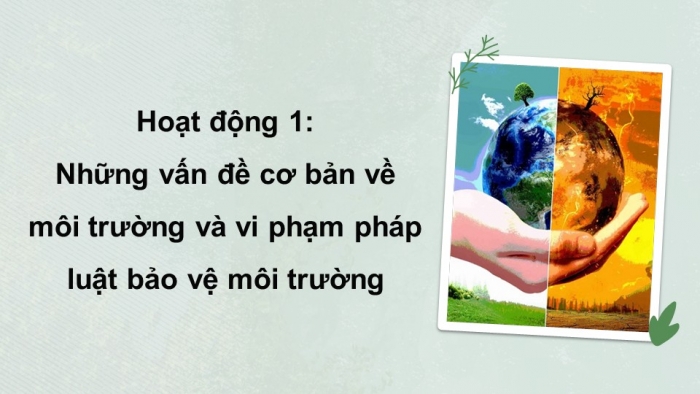 Giáo án điện tử Quốc phòng an ninh 11 kết nối Bài 4: Một số vấn đề về vi phạm pháp luật bảo vệ môi trường