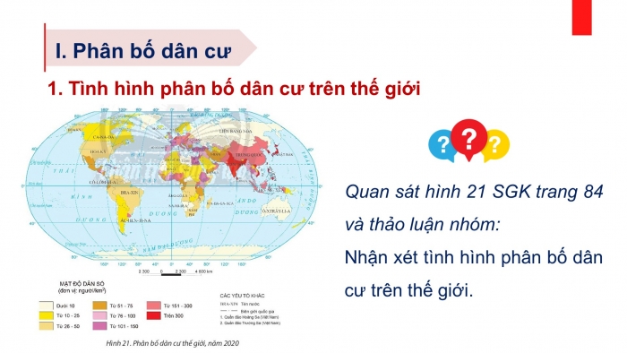 Giáo án điện tử địa lí 10 chân trời bài 21:Phân bố dân cư và đô thị hóa