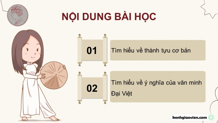 Giáo án điện tử Lịch sử 10 cánh diều Bài 13: Một số thành tựu của văn minh Đại Việt (P1)