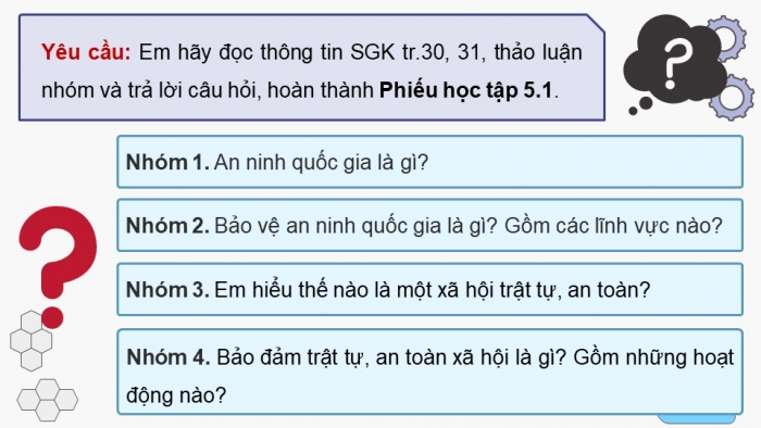 Giáo án điện tử Quốc phòng an ninh 10 cánh diều Bài 5: Bảo vệ an ninh quốc gia và bảo đảm trật tự, an toàn xã hội
