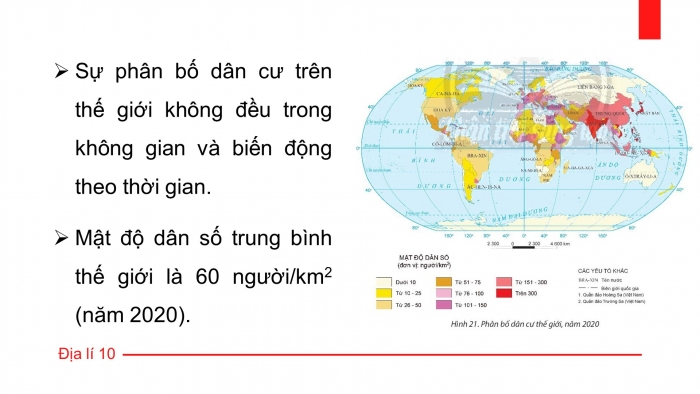 Giáo án điện tử địa lí 10 chân trời bài 21:Phân bố dân cư và đô thị hóa