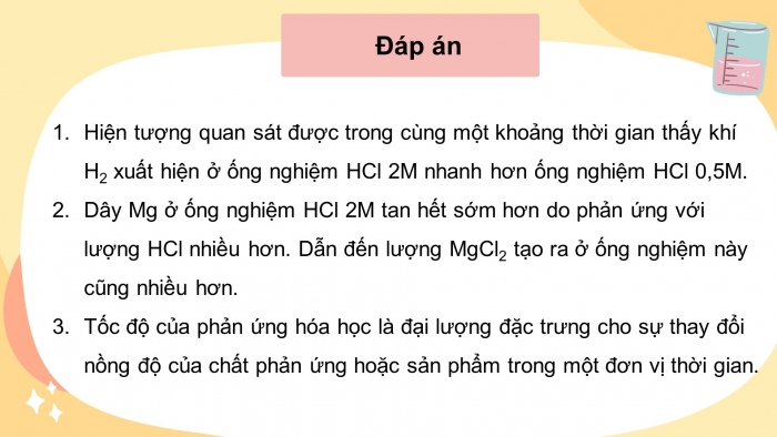 Giáo án điện tử hóa học 10 cánh diều bài 16: Tốc độ phản ứng hóa học