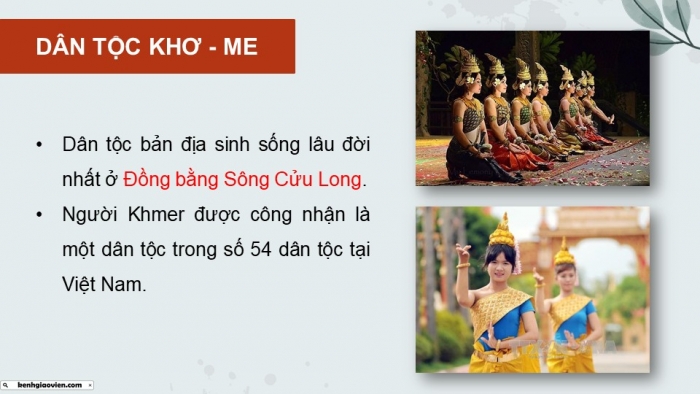 Giáo án điện tử Lịch sử 10 cánh diều Bài 14: Các dân tộc trên đất nước Việt Nam (P1)